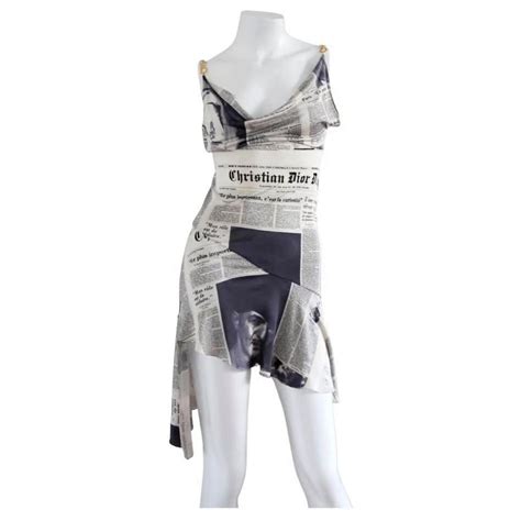 dior newspaper dress buy|john galliano newspaper dress.